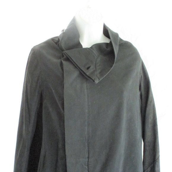 RICK OWENS DRKSHDW Asymmetrical Jacket Coat M BLACK - Picture 4 of 9